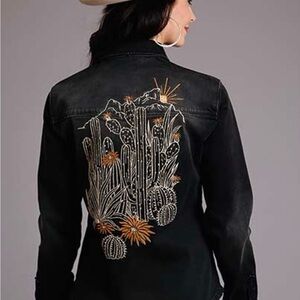 Stetson Black Denim Boyfriend Shirt 🌵